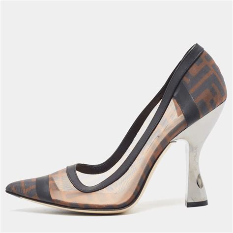 fendi monster pointed toe pumps